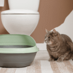 トイレで下痢をする猫